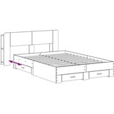  Okvir kreveta s pohranom Dimljeni hrast 150 x 200 cm - Dimljeni hrast 150 x200 cm bez središnje police | shoptok.hr