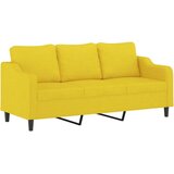 vidaXL 3-dijelni set sofa s jastucima svjetložuti od tkanine | shoptok.hr