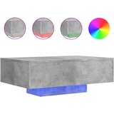 Maison Chic Klubska mizica - kavna mizica - Nizka mizica z LED lučmi betonsko siva 85x55x31 cm, (21752077) Cene
