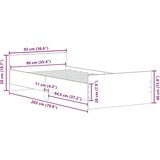 vidaXL Posteljni okvir brez vzmetnice star les 90x200 cm | Shoptok.si