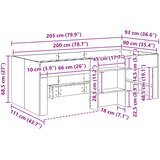  Kreveta za visoko spavanje djece 2 pcs Staro drvo 90 x 200 cm | shoptok.hr