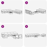  Set vanjskih sofa 9 kom. Bijela i bež | shoptok.hr