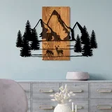 natural habitat walnutblack decorative wooden wall accessory