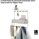 Umbra stenski regal bela, barve bukve | Shoptok.si