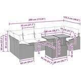  8-dijelni vrtni set za objedovanje s jastučićima Crni Poli Ratan Akacija | shoptok.hr