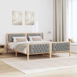  Okvir za krevet Svijetlo siva 160 x 200 cm tkanina | shoptok.hr