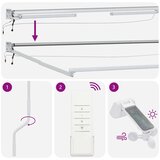  Električni zložljiv senčnik Bež 4 x 2 m Poliester s PU premazom, (5000205261) | Shoptok.si