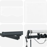 vidaXL Avtomatska Retraktibilna Tenda z LED Bela 450x300 cm, Tenda za Zamenjavo za okvir 4,5x3 m Bela | Shoptok.si