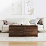 vidaXL Kavna mizica s predali rjavi hrast 100x100x40 cm | Shoptok.si