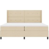 Box spring krevet s madracem Krema 200 x 200 cm tkanina | shoptok.hr