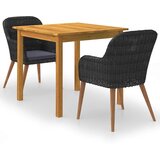  3-dijelni vrtni blagovaonski set crni | shoptok.hr