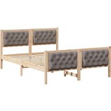  Konstrukcija postelje Taupe 140 x 200 cm Masivno borovo les, (5000084486) | Shoptok.si