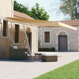 vidaXL Prostostoječa avtomatska tenda 400x300 cm rumena/bela Cene