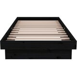  Okvir za krevet od masivnog drva crni 75 x 190 cm mali | shoptok.hr