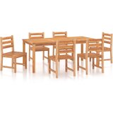 The Living Store Vrtna jedilna garnitura 7-delna trdna tikovina - Vrtna Jedilna Garnitura, (21460090) | Shoptok.si