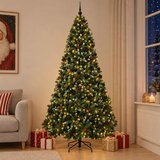  Umjetno božićno drvce zeleno s kuglicama 240 cm 300 LED lampica | shoptok.hr