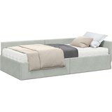  Kotni okvir postelje z matrico Drugo 2 pcs Svetlo siva Žamet, (5000124101) | Shoptok.si