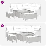  Sjedeća garnitura za vrt s jastukom 12 pcs Crna | shoptok.hr