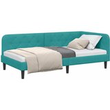  Kutni okvir kreveta Tirkizna 90 x 190 cm Baršun | shoptok.hr