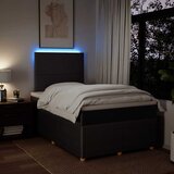  Krevet s oprugama i madracem tamnosmeđi 120 x 200 cm od tkanine | shoptok.hr
