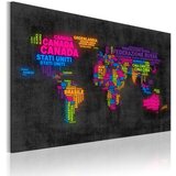  Slika - The map of the World - Italian names of countries 120x80 | shoptok.hr