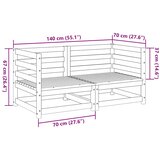  2-dijelni set vrtnih sofa od masivne borovine | shoptok.hr