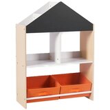Kinder_Home dečiji ormarić, regal za igračke i knjige sa tablom za pisanje, kuća, drvo ( TF-6747 ) | ePonuda.com