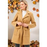 Dewberry Z6778 WOMEN'S COAT-LIGHT CAMEL Cene