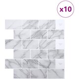  Subway pločica 10 pcs Bijeli mramor 30 x 30 cm Poliuretan i PET | shoptok.hr