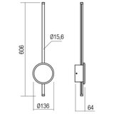  Redo 01-2700 - LED zidna svetiljka DIAZ LED/18W/230V CRI 90 zlatna | Eponuda.com