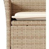  5-dijelni vrtni blagovaonski set s jastucima poliratan i staklo Bež 90 x 90 x 75 cm | shoptok.hr