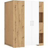 Modern Living Kotna Omara Box, Bela, Barva Hrasta | Shoptok.si