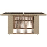  Stol za vrt Bež 100 x 55 x 37 cm PE Rattan i Staklo | shoptok.hr