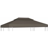 vidaXL Streha za paviljon 2-delna 310 g/m² 4x3 m taupe Cene