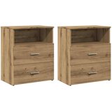  Noćni ormarići 2 kom boja hrasta 50x32x60 cm konstruirano drvo | shoptok.hr
