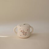 Mushie Baby Snack Cup skodelica za malico Pink Flowers 1 kos | Shoptok.si