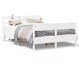 vidaXL Okvir kreveta bez madraca bijeli 140 x 190 cm masivna borovina Cijene