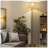 Brilagi LED podna lampa CERIA 1xE27/20W/230V, prečnik 40 cm, bambus/zlatna Cene