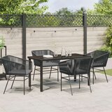 vidaXL Set od 3 Crna PE ratan, čelik s prašnim premazom Standard | shoptok.hr