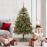 vidaXL Umjetno zložljivo božićno drevo s stožci Zelena 150 cm | Shoptok.si