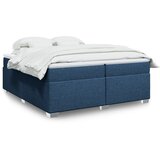 vidaXL Krevet s oprugama i madracem plavi 200 x 200 cm od tkanine | shoptok.hr