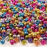 Playbox Cilindrične šarene perle u metalik bojama, pakiranje od 1000 komada | shoptok.hr
