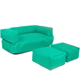 Hanah home Kids Double Seat Pouf - Turquoise vrtna sedežna vreča, (21109037)