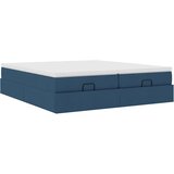  Otomanski okvir kreveta s madracima plavi 200x200cm tkanine | shoptok.hr