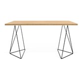 TemaHome radni stol u hrastovom dekoru s crnim nogama Flow, 140 x 75 cm Cijene