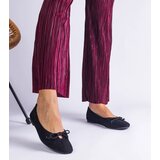 Gemre Black ballet flats with a decorative bow Pollinos | shoptok.hr