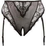 Cottelli Plus Size - Čipkaste nogavice (črne) - XXXXL | Shoptok.si