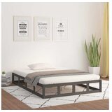  Za krevet od masivnog drva sivi 150x200 cm 5FT veliki | shoptok.hr