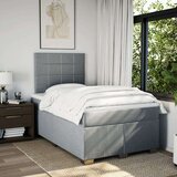  Krevet s oprugama i madracem svjetlosivi 120x190 cm od tkanine | shoptok.hr