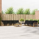  Set vanjskih sofa 9 kom. Bijela i crna | shoptok.hr